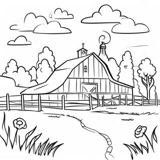 Page A Colorier Paysage De Ferme Realiste 26992-24651