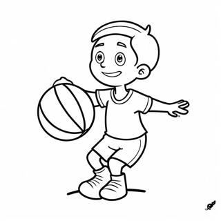 Page A Colorier Vini Jr Dribblant Le Ballon 27053-24701