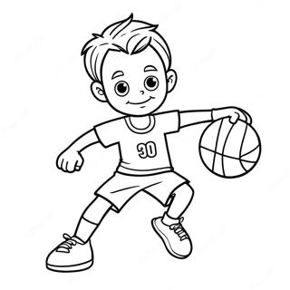 Page A Colorier Vini Jr Dribblant Le Ballon 27053-24703