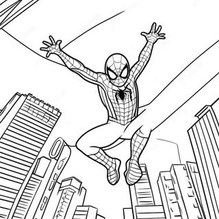 Page A Colorier Spider Man Tom Holland En Balancement 27063-24709