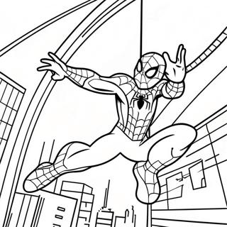 Page A Colorier Spider Man Tom Holland En Balancement 27063-24710