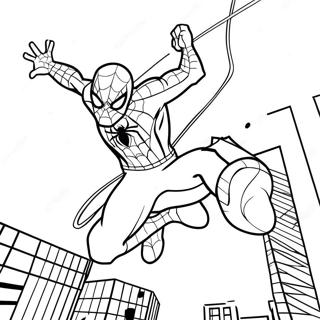 Page A Colorier Spider Man Tom Holland En Balancement 27063-24712