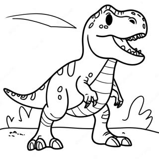 Page A Colorier Dinosaure T Rex Rugissant 27103-24743