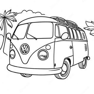 Page A Colorier Volkswagen Bus Retro Des Annees 60 27123-24757