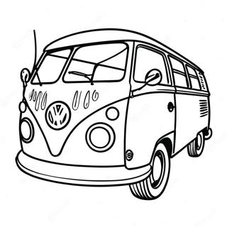 Page A Colorier Volkswagen Bus Retro Des Annees 60 27123-24758