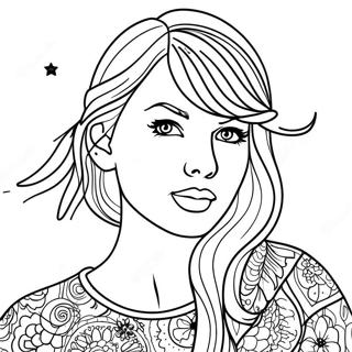 Page A Colorier Taylor Swift Dans Nuit Etoilee 27133-24767