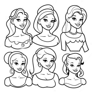 Page A Colorier Princesses Disney Vintage Hipster 27143-24774