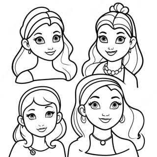 Page A Colorier Princesses Disney Vintage Hipster 27143-24775