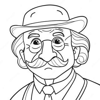 Page A Colorier Papi Drole Avec Une Moustache 27153-24781