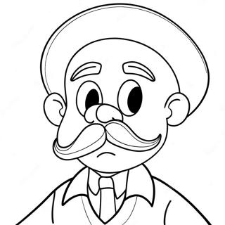 Page A Colorier Papi Drole Avec Une Moustache 27153-24782