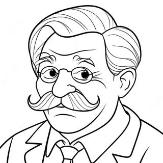 Page A Colorier Papi Drole Avec Une Moustache 27153-24784