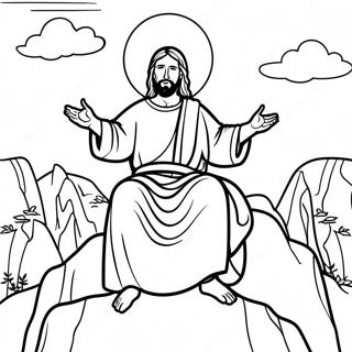 Page A Colorier De Jesus Enseignant Sur La Montagne 27213-24829