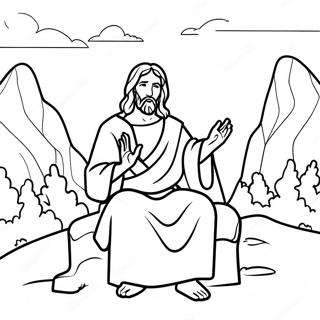 Page A Colorier De Jesus Enseignant Sur La Montagne 27213-24830