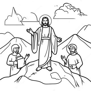 Page A Colorier De Jesus Enseignant Sur La Montagne 27213-24831