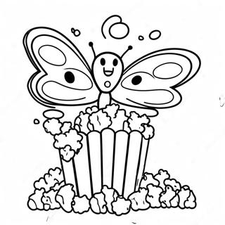 Page A Colorier De Popcorn Papillon 2728-2221