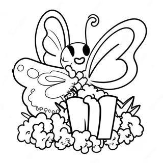 Page A Colorier De Popcorn Papillon 2728-2223