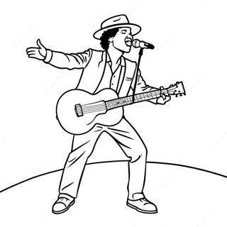 Page A Colorier Bruno Mars En Performance Sur Scene 27314-24902