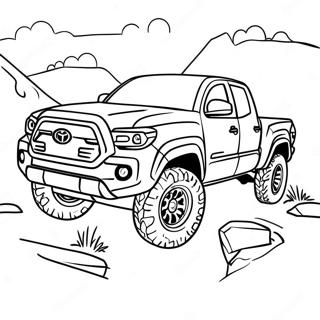 Page A Colorier De Toyota Tacoma Classique Tout Terrain 27334-24919