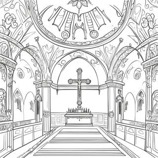 Page A Colorier De Linterieur Dune Eglise Orthodoxe 27364-24943