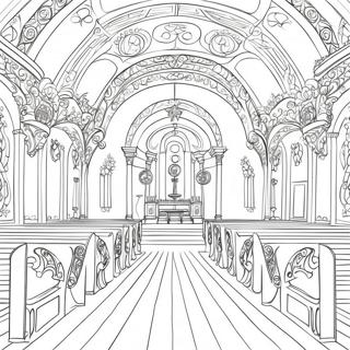 Page A Colorier De Linterieur Dune Eglise Orthodoxe 27364-24944