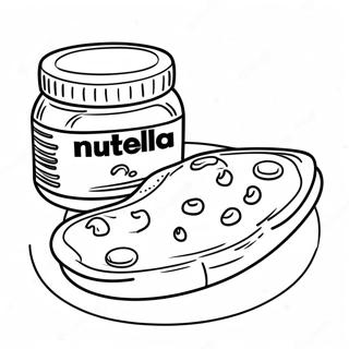 Page A Colorier Nutella Etale Sur Du Pain Grille 27464-25024