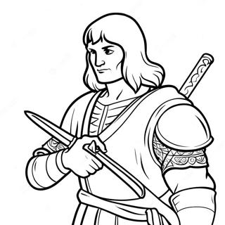 Page A Colorier Leonardo Avec Epee 27504-25055