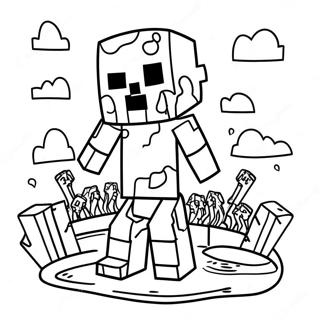 Page A Colorier Zombie Minecraft 27533-25066