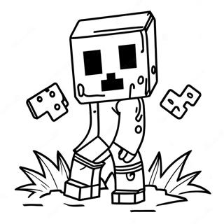 Page A Colorier Zombie Minecraft 27533-25067