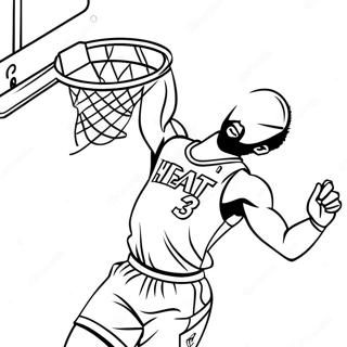 Page A Colorier Joueur De Basketball Miami Heat Dunk 27544-25077