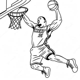 Page A Colorier Joueur De Basketball Miami Heat Dunk 27544-25078