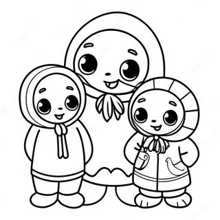 Page A Colorier Joyeuse Famille Eskimo 27594-25117