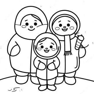 Page A Colorier Joyeuse Famille Eskimo 27594-25118