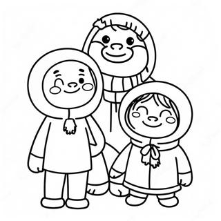 Page A Colorier Joyeuse Famille Eskimo 27594-25120