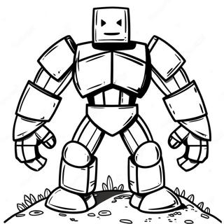 Golem De Fer Minecraft Pages À Colorier