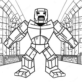 Page A Colorier Golem De Fer Minecraft 27663-25170