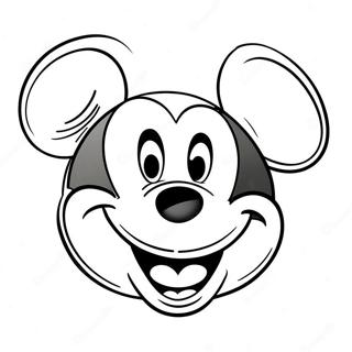 Page A Colorier Visage De Mickey Mouse Heureux 27674-25183