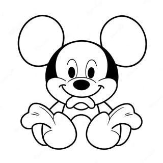 Page A Colorier Visage De Mickey Mouse Heureux 27674-25184