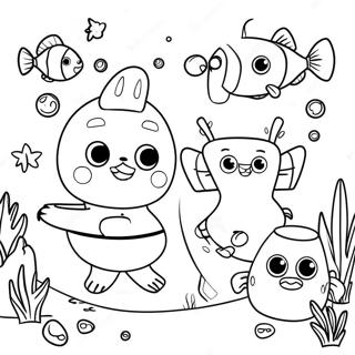 Page A Colorier De Pinkfong Et Amis Aventure Sous Marine 2768-2256