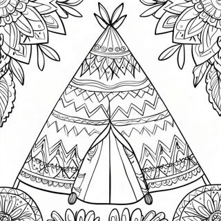 Page A Colorier Tipi Colore Avec Motifs 27704-25208