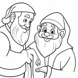 Page A Colorier Du Pere Noel Et De Lelfe 27803-25284