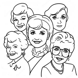 Page A Colorier Des Golden Girls Sophistiquees 27814-25293