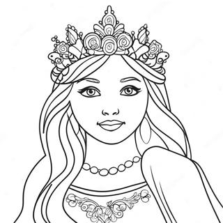 Princesse Des Neiges Pages À Colorier