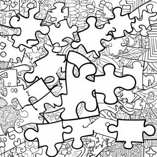 Page A Colorier De Pieces De Puzzle Colorees Autisme 2788-2269