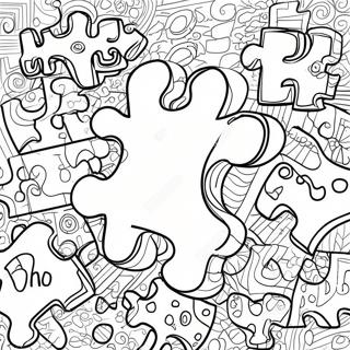 Page A Colorier De Pieces De Puzzle Colorees Autisme 2788-2270