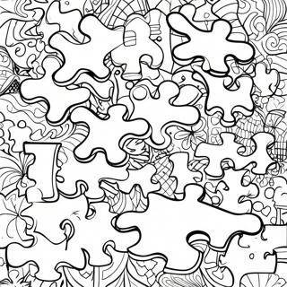 Page A Colorier De Pieces De Puzzle Colorees Autisme 2788-2271