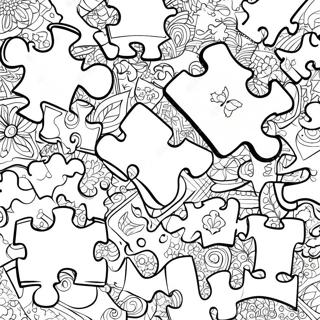 Page A Colorier De Pieces De Puzzle Colorees Autisme 2788-2272