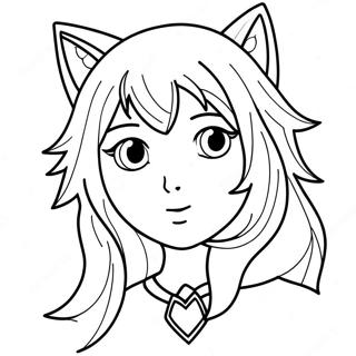 Fille Loup Anime Pages À Colorier