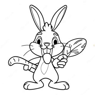 Page A Colorier De Bugs Bunny Drole Avec Une Carotte 27975-25414