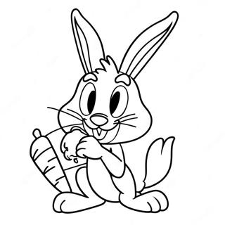 Page A Colorier De Bugs Bunny Drole Avec Une Carotte 27975-25415