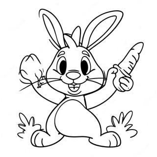 Page A Colorier De Bugs Bunny Drole Avec Une Carotte 27975-25416